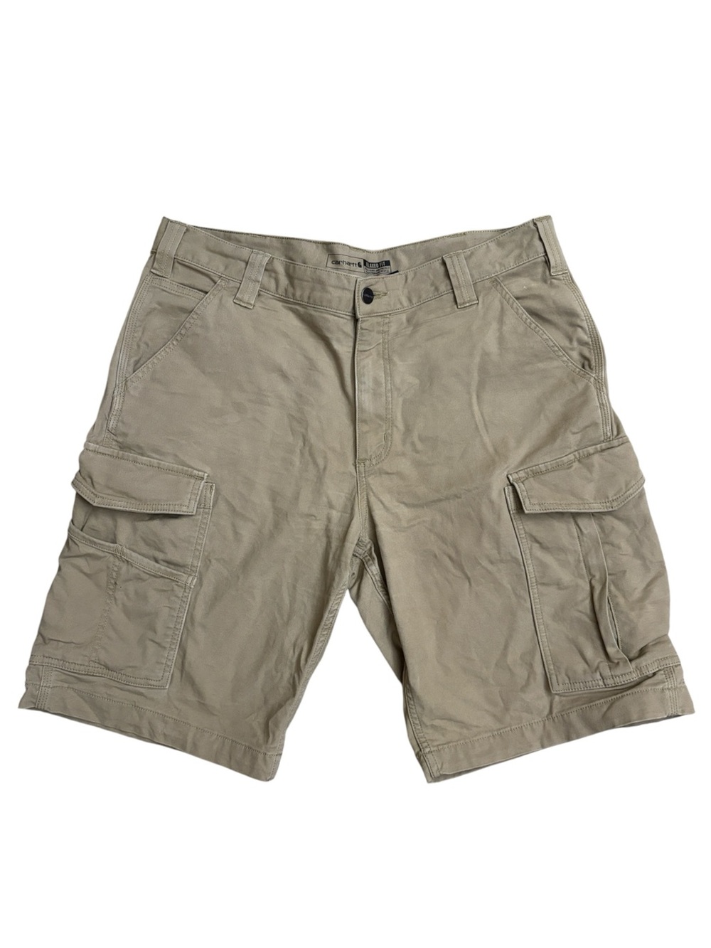 Carhartt Rigby Relaxed Fit Rugged Flex Cargo Shorts Tan Model BS3542-M Size 36